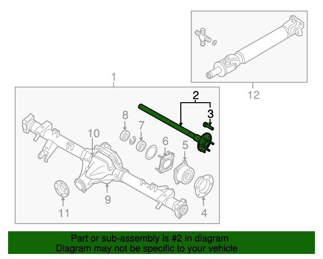 New Genuine Nissan Frontier Rear Axle Shaft Assembly (2005