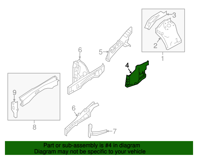 New Genuine Nissan Pathfinder Hood Ledge Cover Splash Shield Right