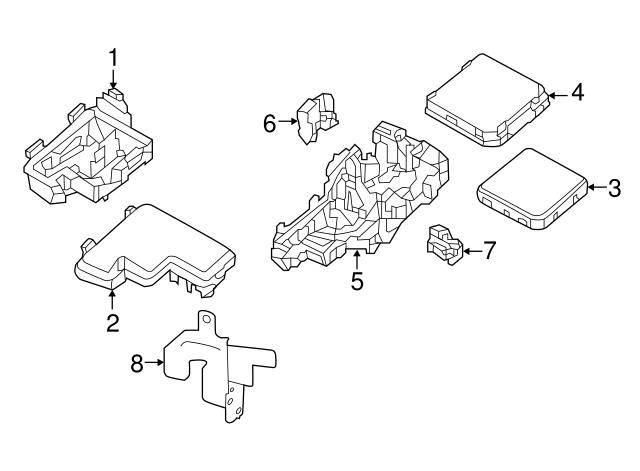 Genuine Nissan OE Control Unit-Ipdm Engine Room 284B7-5NA3B