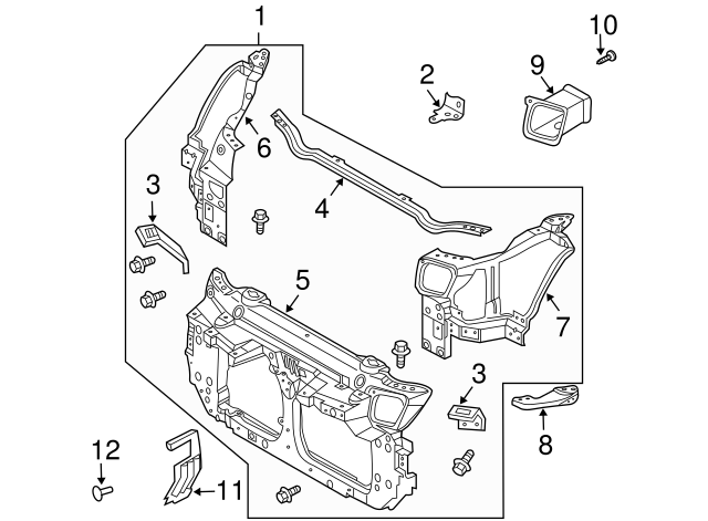 New Genuine Nissan 350Z Front Radiator Core Support (2006